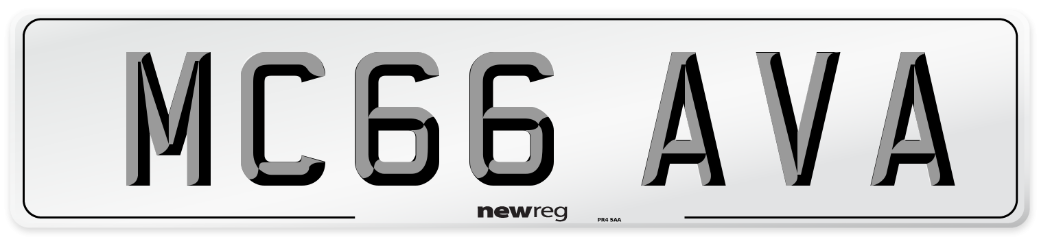MC66 AVA Number Plate from New Reg